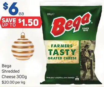 Foodland Bega Shredded Cheese 300g offer