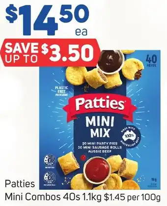 Foodland Patties Mini Combos 40s 1.1kg offer