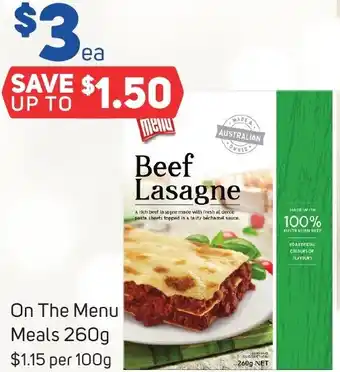 Foodland On The Menu Meals 260g offer