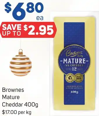 Foodland Brownes Mature Cheddar 400g offer