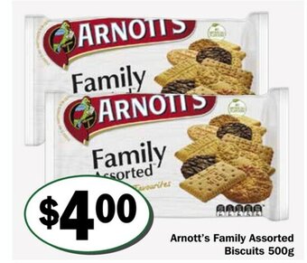Arnott's Family Assorted Biscuits 500g