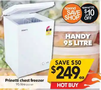 Cheap as Chips Prinetti Chest Freezer 95 Litre offer