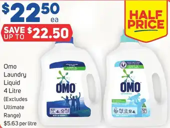 Foodland Omo Laundry Liquid 4 Litre offer