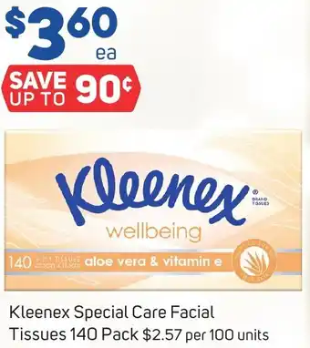 Foodland Kleenex Special Care Facial Tissues 140 Pack offer