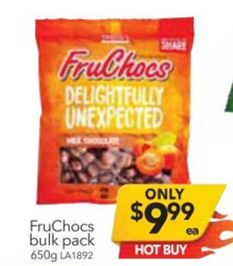 Cheap as Chips FruChocs Bulk pack 650g - LA1892 offer