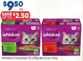 Foodland Whiskas Favourites 12 x 85g offer