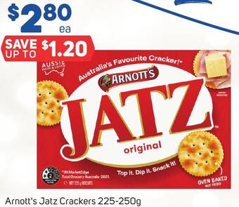 Foodland Arnott's Jatz Crackers 225-250g offer