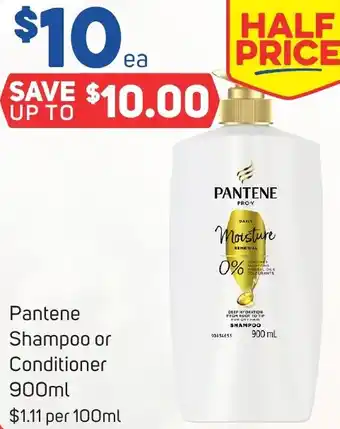 Pantene Shampoo or Conditioner 900ml