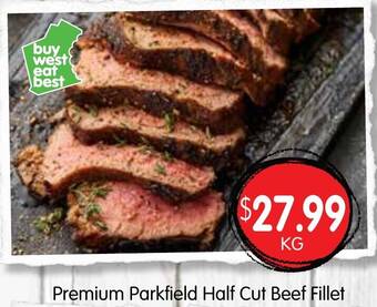 Spudshed Premium Parkfield Half Cut Beef Fillet offer