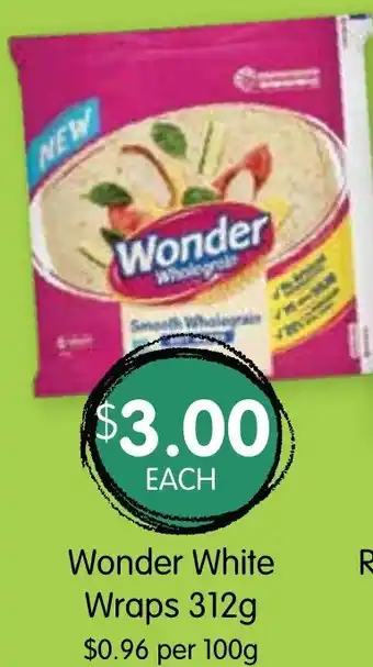 Spudshed Wonder White Wraps 312g offer