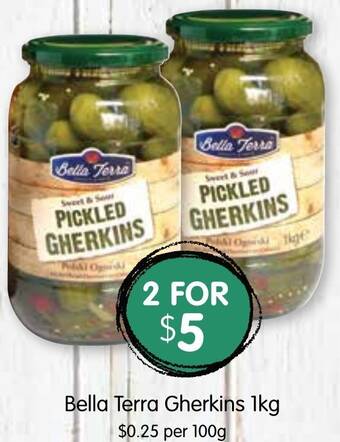 Spudshed Bella Terra Gherkins 1kg offer
