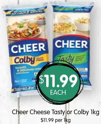 Cheer Cheese Tasty or Colby 1kg