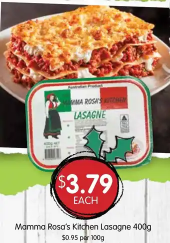 Spudshed Mamma Rosa's Kitchen Lasagne 400g offer