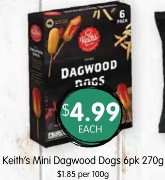 Keith's Mini Dagwood Dogs 6pk 270g