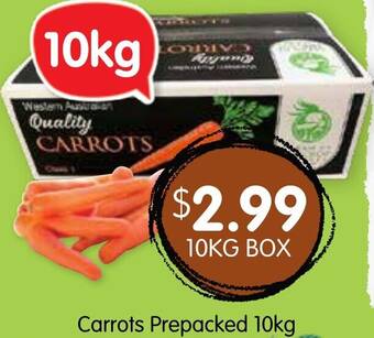 Spudshed Carrots Prepacked 10kg offer