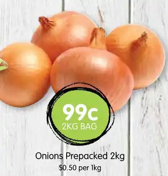 Spudshed Onions Prepacked 2kg offer