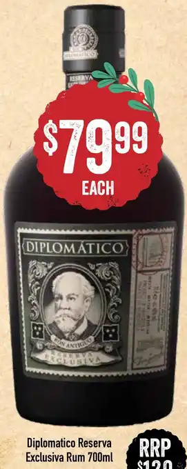Diplomatico Reserva Exclusiva Rum 700ml