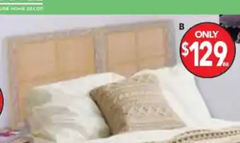 Cheap as Chips Tahiti Rattan Queen Bed Head - FG181 offer