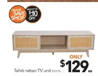 Cheap as Chips Tahiti Rattan TV Unit - FG176 offer