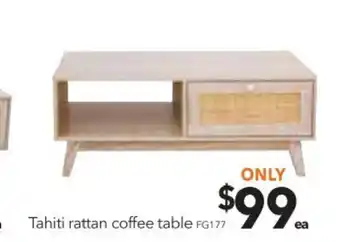 Cheap as Chips Tahiti Rattan Coffee Table - FG177 offer