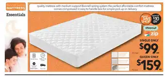 Cheap as Chips DreamCom Bonnell Spring Mattress Essentials - Queen offer