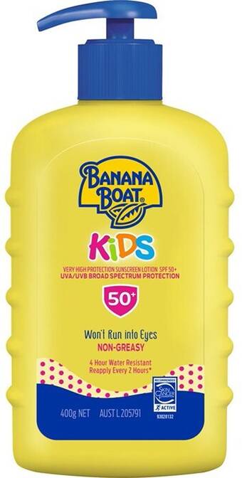 BIG W Banana boat kids sunscreen lotion pump spf50+ 400g^ offer