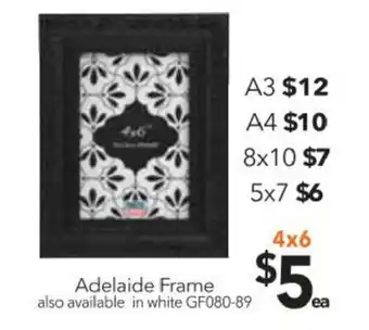 Cheap as Chips Adelaide Frame 4x6 offer