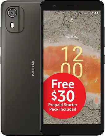 BIG W Vodafone nokia c02 plus 4g prepaid - black offer
