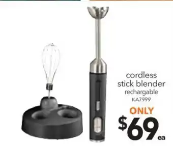 Cordless Stick Blender Rechargeable - KA7999