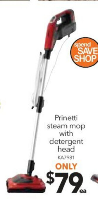 Cheap as Chips Prinetti Steam Mop With Detergent Head offer