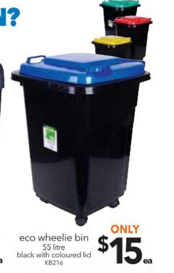 Cheap as Chips Eco Wheelie Bin 55 Litre - KB216 offer