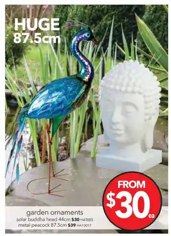 Cheap as Chips Garden Ornaments Solar Buddha head 44cm offer