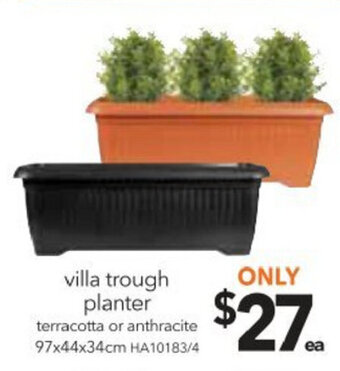 Cheap as Chips Villa Trough Planter Terracotta or anthracite offer