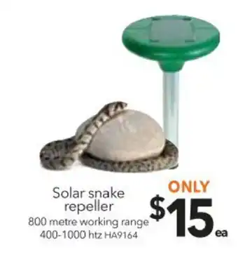 Cheap as Chips Solar Snake Repeller 800 Metre Working Range 400-1000htz offer