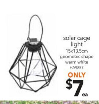 Cheap as Chips Solar Cage Light 15x13.5cm offer