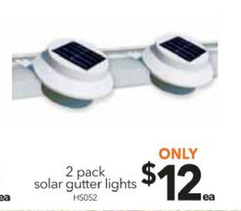 Cheap as Chips 2 Pack Solar Gutter Lights offer