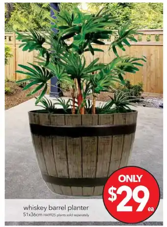 Cheap as Chips Whiskey Barrel Planter 51x36cm offer