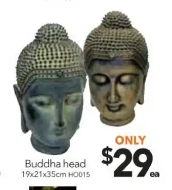 Cheap as Chips Buddha Head 19x21x35cm - HO015 offer