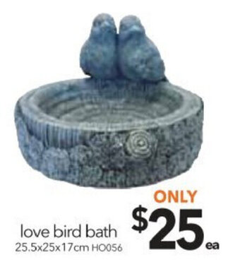 Cheap as Chips Love Bird Bath offer