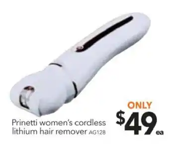 Cheap as Chips Prinetti Women's Cordless Lithium Hair Remover - AG128 offer