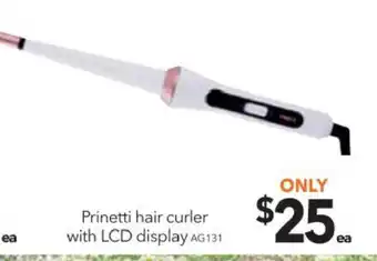 Cheap as Chips Prinetti Hair Curler with LCD Display - AG131 offer