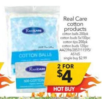 Cheap as Chips Real Care Cotton Products offer