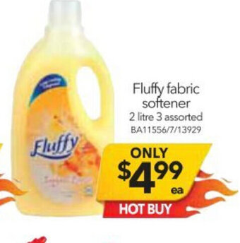 Cheap as Chips Fluffy Fabric Softener 2 Litre 3 Assorted offer