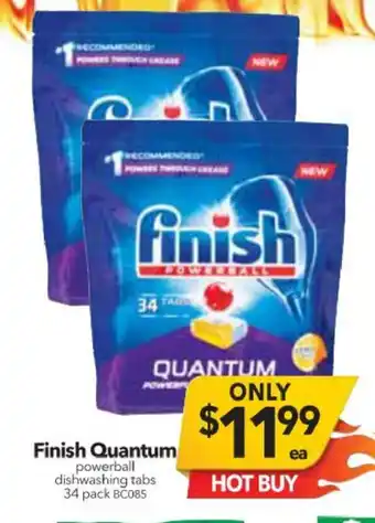 Cheap as Chips Finish Quantum Powerball Dishwashing Tabs 34 Pack offer