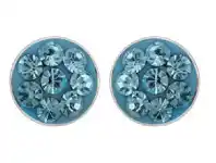 Shiels Sterling Silver 5mm Light Blue Crystal Stud Earrings offer