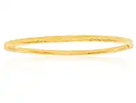 Shiels 9ct Yellow Gold Silver Filled 67cm Bangle offer