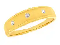 Shiels 9ct Yellow Gold Diamond Fashionable Ring offer