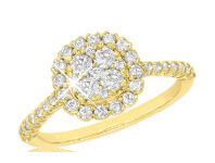 Shiels 9ct Yellow Gold 1 Carat Diamond Dress Ring offer
