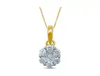 Shiels 9ct Yellow Gold Gorgeous Diamond Pendant with 45cm Chain offer