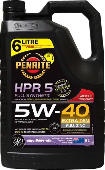 Autopro Penrite hpr 5 5w40 6l offer
